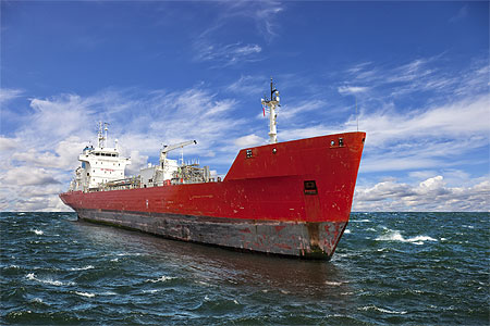 Tanker at sea